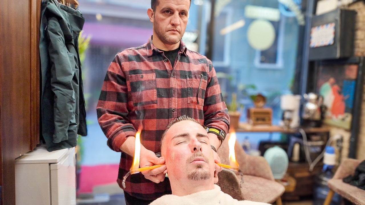 ASMR Ottoman Final Boss Barber 🇹🇷– Complete Relaxing Ritual [Instant Sleep]