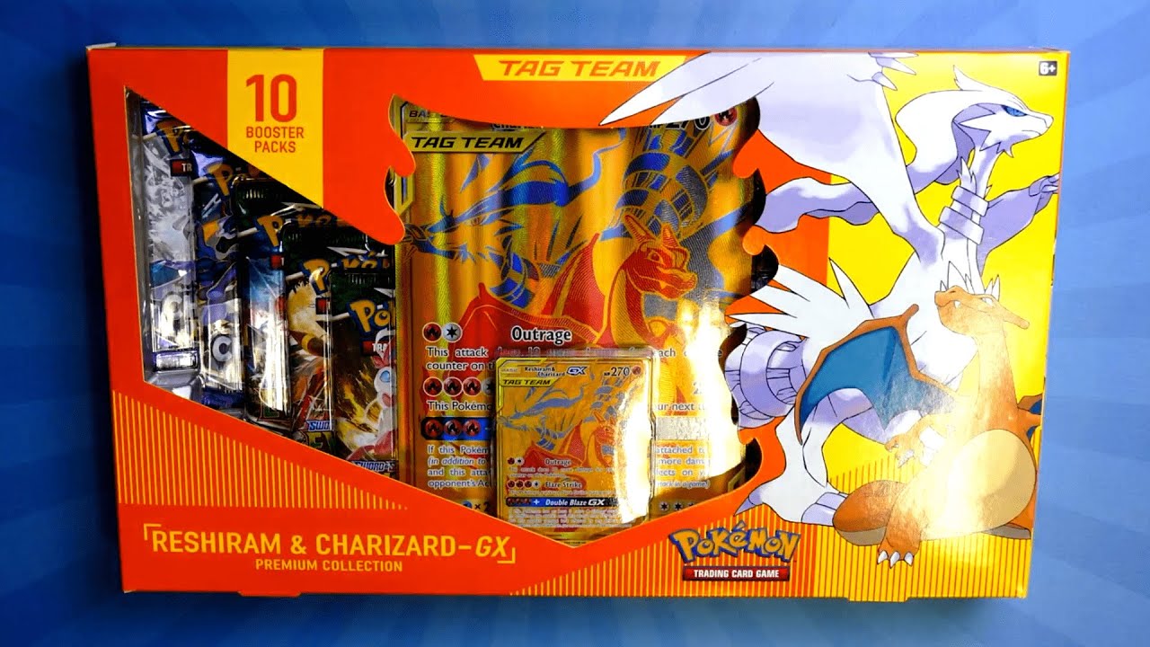 Opening a Pokemon Reshiram & Charizard - GX Premium Collection Box