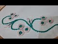 Rose embroidery stiches by hand  mirror work design tutorial  designs by anjum