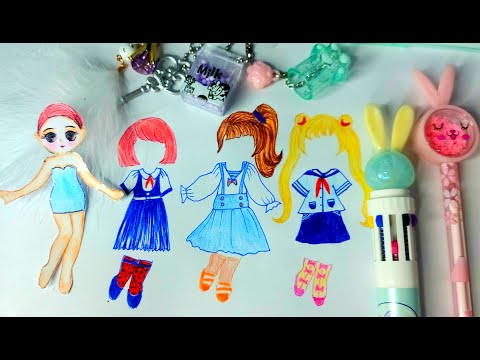 Tự tạo sticker giấy: Đồ học sinh -Tóc giả -Giầy -B.ú.p b.ê -Th.uỷ th.ủ mặ.t tră.ng/1001 Câu Chuyện