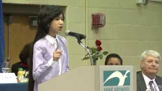 Middle School Student delivers speech at annual MLK Breakfast News