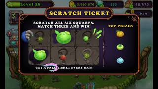 how to cheat the scratch tickets in my singing monsters