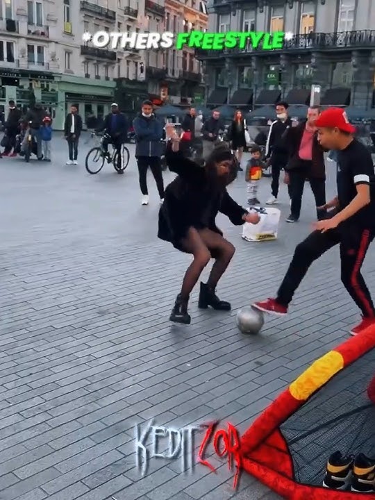 Others Freestyle Humiliating People vs This Girl 🥶 | #edit #freestyle #nutmeg #newyork #cr7
