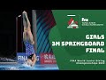 Live diving finals girls 16 18 years old 3m springboard world junior championships 2022 mp3