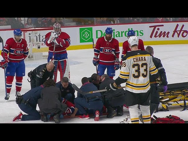 pics Philippe Danault Slap Shot chara slap shot to head