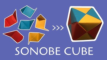 Origami Stop Motion | CUBE | Modular Origami Tutorial | Sonobe Unit Series | 6 Units