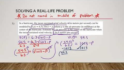 5 4 Day 1 Video Solving Radical Equations