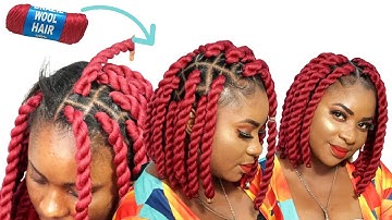 HOW TO :Easy Yarn Twist Tutorial / Rubber Band Method / Protective Style