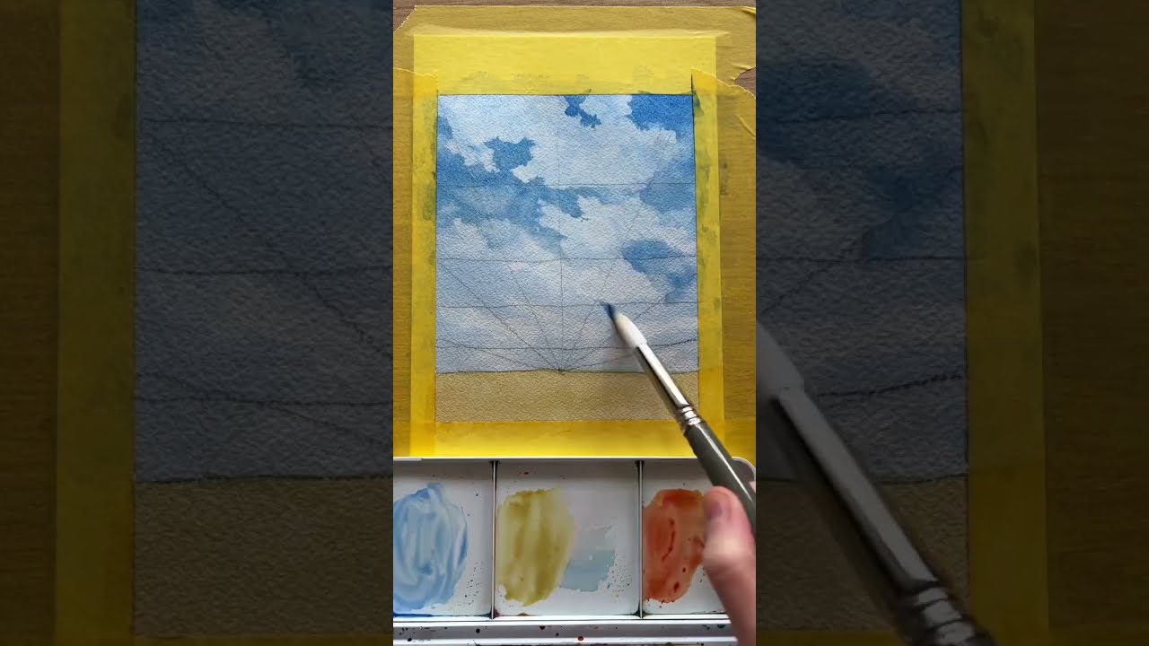 How To Paint Clouds Art Watercolor Arttutorial Watercolortutorial Artist Howtodraw