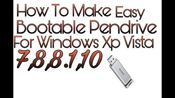 How to make Easy Bootable pendrive for windows xp,vista, 7,8,8.1,10