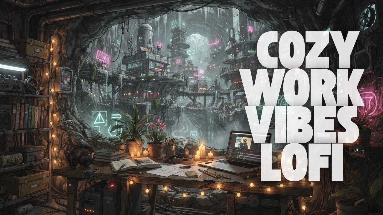 🎧 Neon Cave City - LoFi Study Music for Focus & Relax