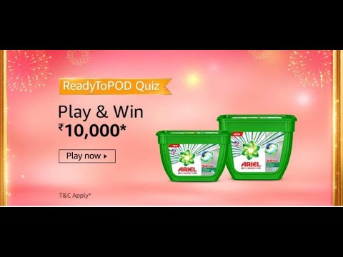 Amazon ReadytoPod Quiz Answers 29 October : Participate and Win Rs. 10,000 ( 6 prizes) | Quiz Ans