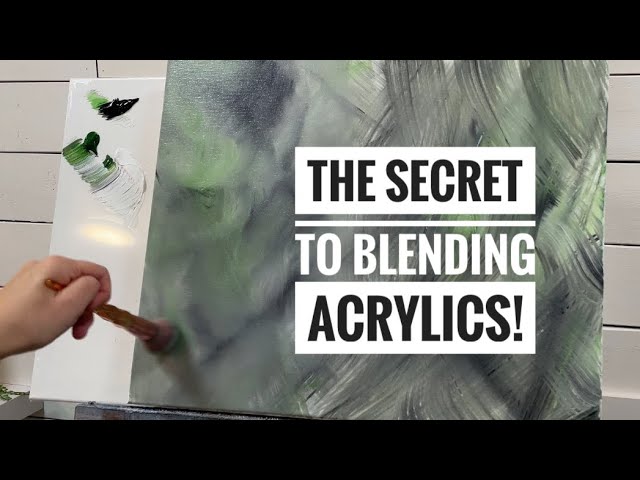 Blending Acrylic Paint With The Select Artiste™ Black Mop Brush 