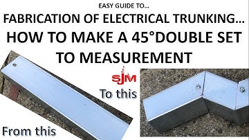 How to Make A 45° Set in Electrical Trunking Using an Angle Grinder to Measurement.