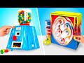 GUMBALL MACHINES AT HOME || Easy Cardboard Chewing Gum Dispensers