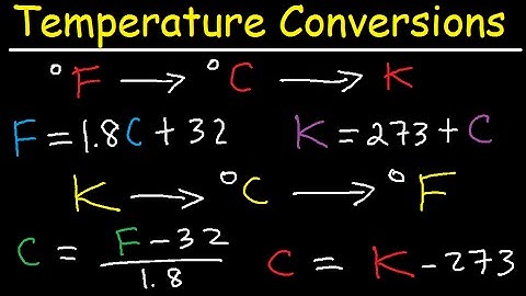 Celsius to Fahrenheit to Kelvin Formula Conversions - Temperature Units C to F to K