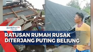 Rumah Warga di Tulang Bawang Lampung Ambruk Diterjang Angin Puting Beliung
