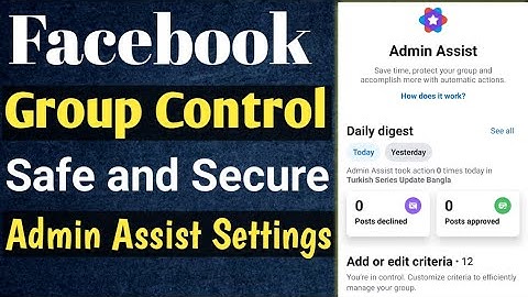 Admin Assist All Setting on Facebook | Facebook Group Important All Setting in Bangla