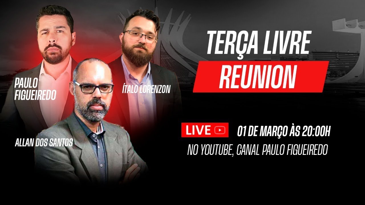 Saudades? Terça-Livre REUNION! Paulo Figueiredo, Allan dos Santos e Ítalo Lorenzon