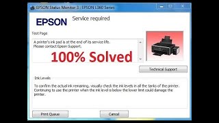 How to correct a printer's ink pad is at the end of its serivce life. Epson L360 को कैसे ठीक करे