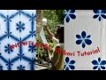 ☃️ SNOWFLAKES ❄️ tie dye tutorial || how to fold and dip dye sekka shibori (snow flower)