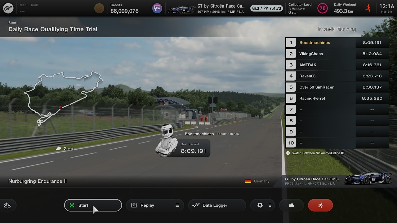 GT7 - Nurburgring Endurance II (Reverse) - Time Trial