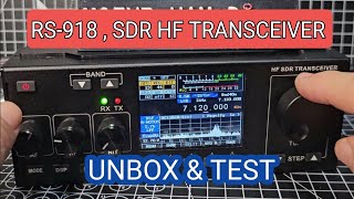 RS918 HF  , QRP  SDR Transceiver UNBOX & Test