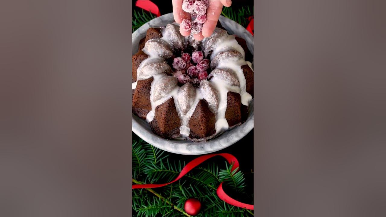 How to make a Christmas Bundt Cake - Snowy Forest! #christmas #bundtcake # bundt 