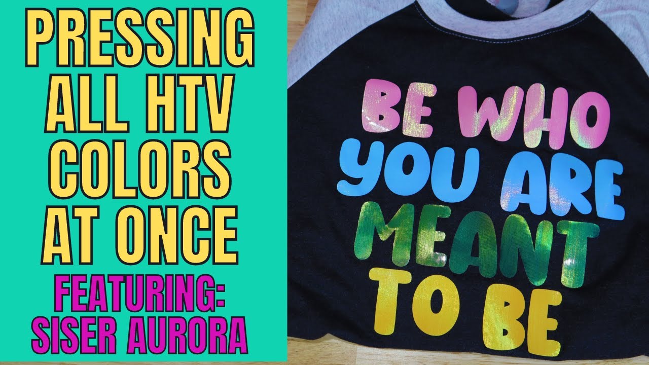 How to apply multiple colors of HTV in one press - Iron on heat transfer  vinyl for beginner tutorial 