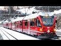 Swiss Trains: Rhätische Bahn / Rhaetian Railway ABe 8/12 "Allegra" Railcars at Filisur