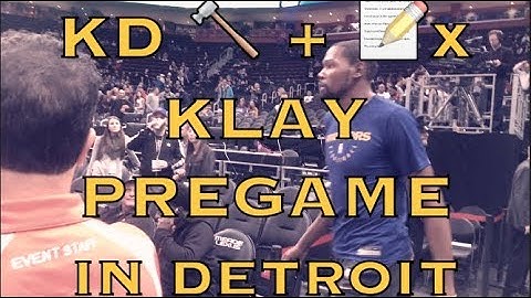 Durant x Klay pregame routines including KD dunk and autographs before Warriors (15-8) vs Detroit