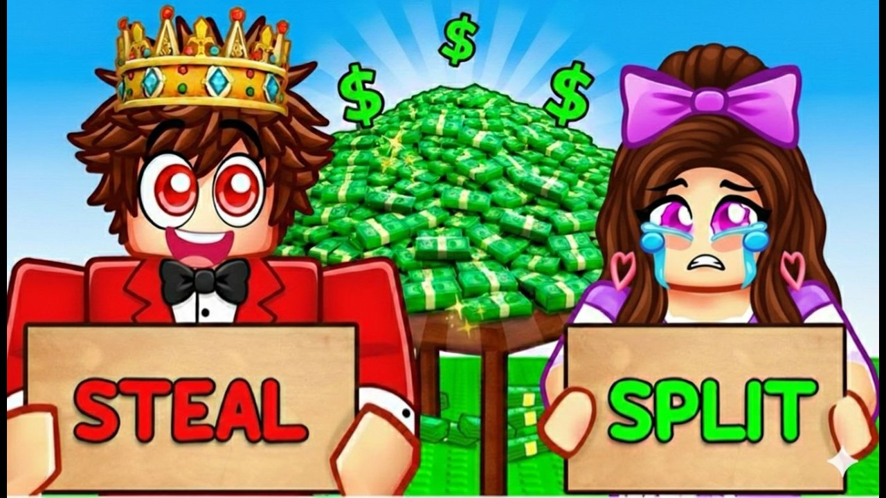 Ich spiele STEAL or SPLIT in Roblox!