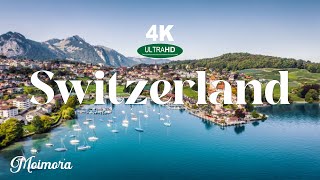 Discover Switzerland with therapeutic nature sounds,  4K Nature Landscape. Travel to Switzerlandl.