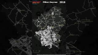 Milton Keynes road network through the years