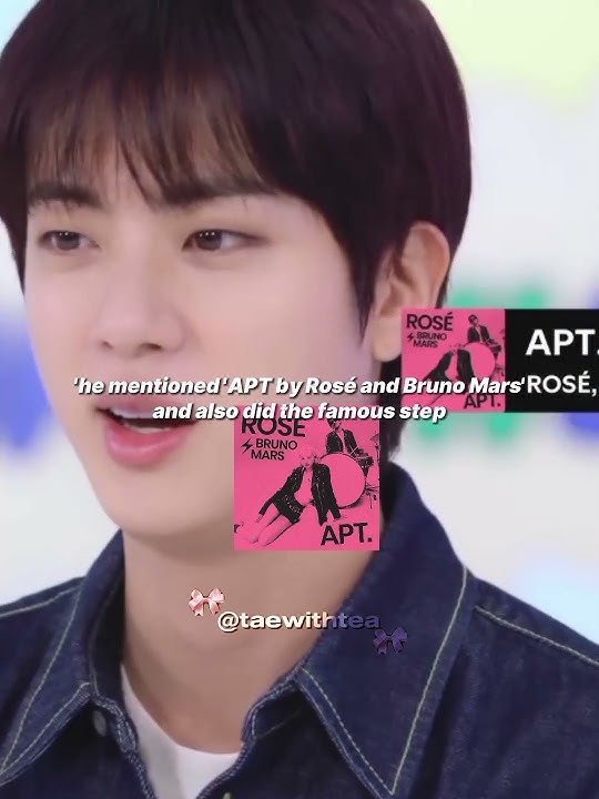 Jin mentioned 'APT' 🤧💜#bts #jin #rosé