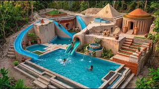 Building The Most Secret Jungle Luxury Palace House And Beautiful Pool Summer Holiday In Jungle