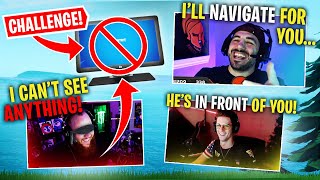 The *BLIND* Fortnite Challenge! IMPOSSIBLE?! Feat. TimTheTatMan, FaZe Nate Hill & MoNsTcR