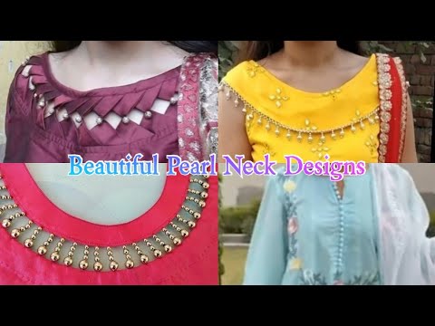 Pearl Work Neck Design || Pearl Work Neck design Ideas - YouTube