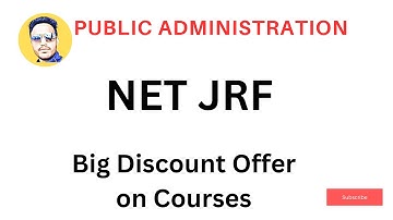 Big Discount on Courses of Public Administration. NET-JRF Dec 2023