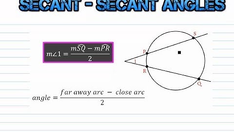 Circles - Secant - Secant Angles
