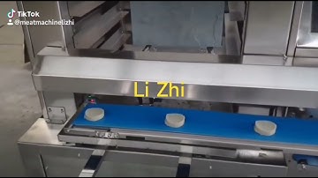 Mini meat forming machine+Automatic pastry wobble plate (tray alignment machine)