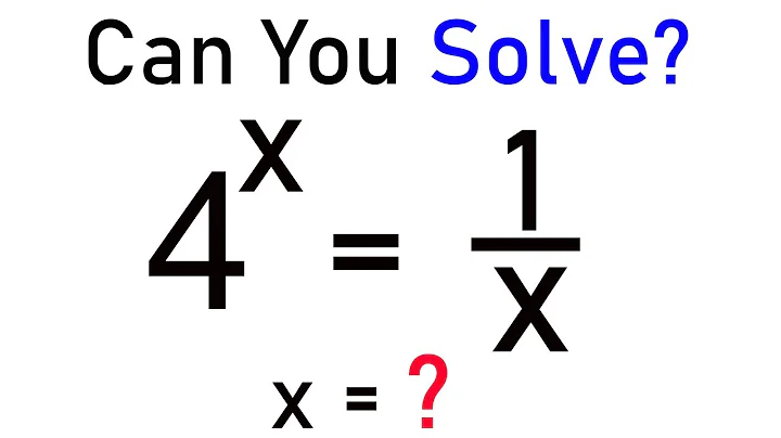 This Trick Is Just The Best | Beautiful Math Olympiad Question 4^x=1/x