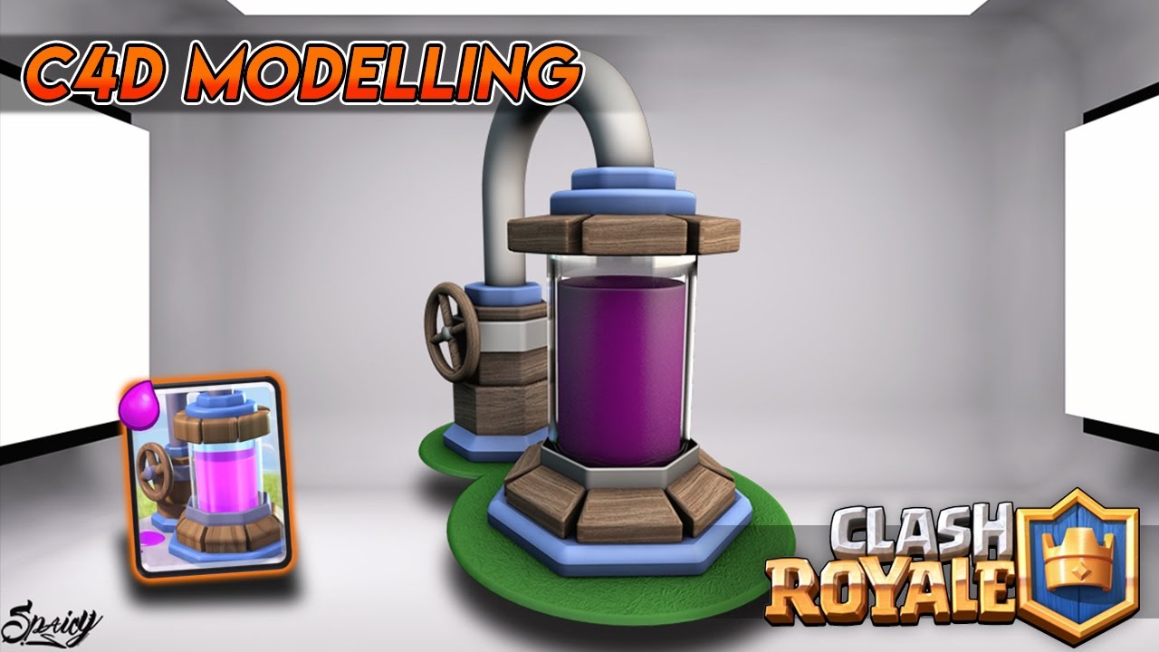 C4D Modelling | Clash Royale Elixir Collector | FREE Download - YouTube