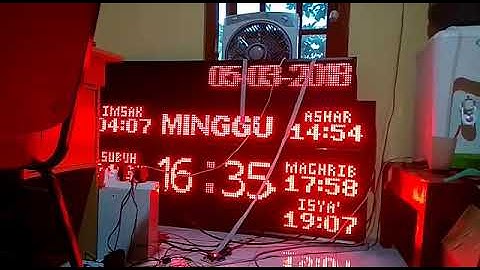 jam sholat dot matrix ukuran super besar 085743320570
