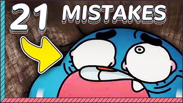 21 ANIMATION MISTAKES you did NOT NOTICE in GUMBALL