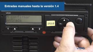 Cómo realizar una entrada manual en un tacógrafo 1.4