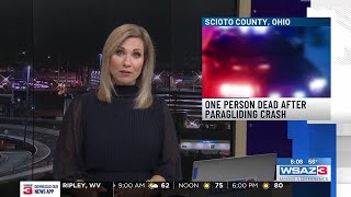 One person dead after paragliding crash