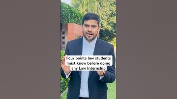 Four points any law students must know before doing any law internship | Pawan Reley