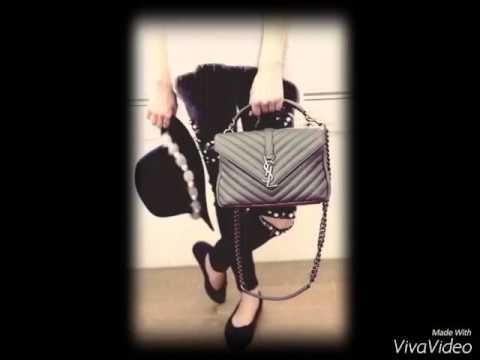 yves saint laurent clutch - Saint Laurent Classic Medium College Monogram Chain Bag - YouTube