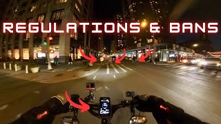 Lets Talk eScooter/ eBike/  PEV Regulations and Bans... | Nami Klima Night Ride POV [4K]
